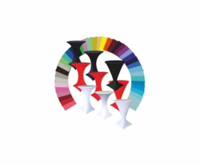 Stehtischhusse "Virgin Cover" blau für Stehtische Premium